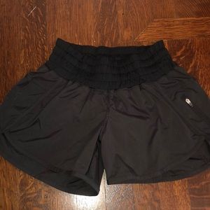 Lululemon black running shorts